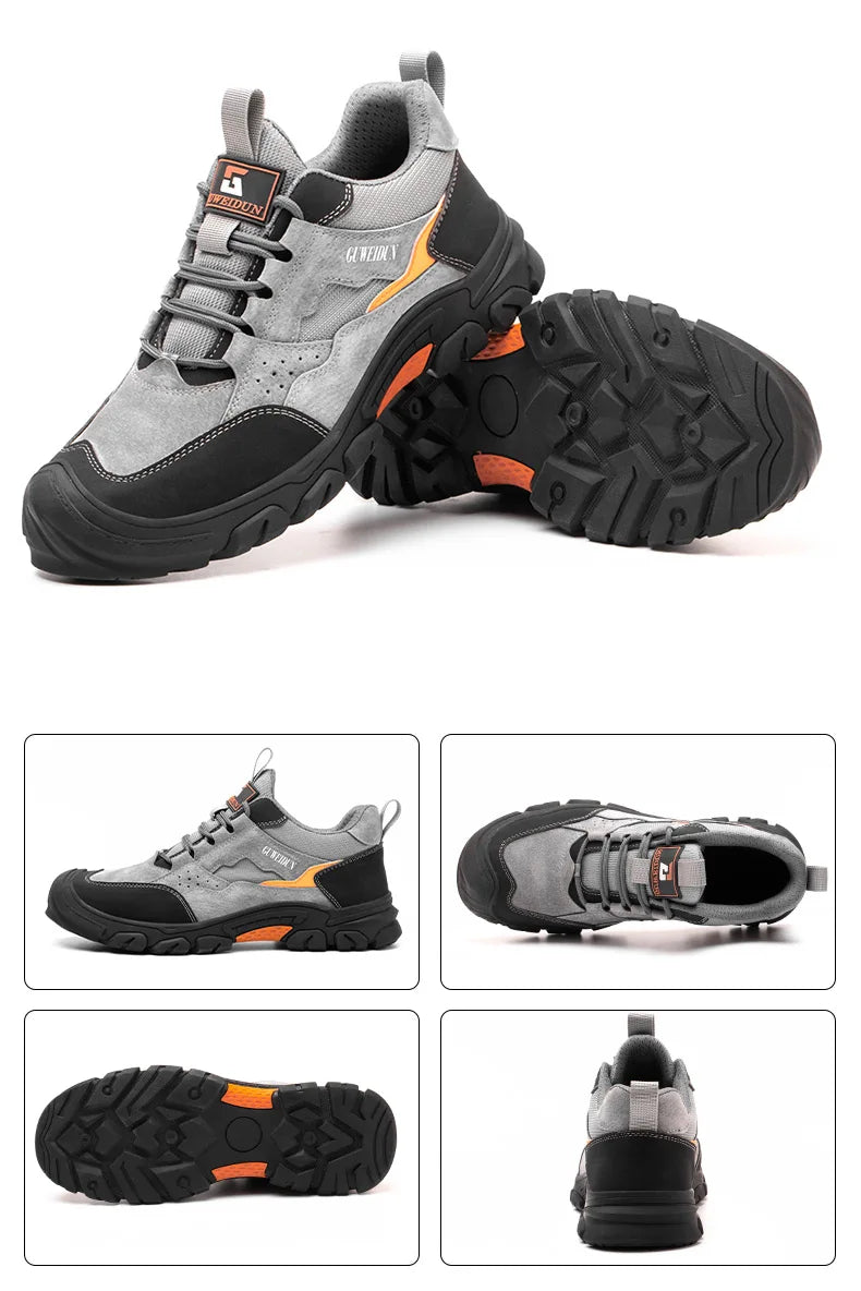 Men’s Lightweight Safety Work Shoes – Plastic Toe & Anti-Puncture
